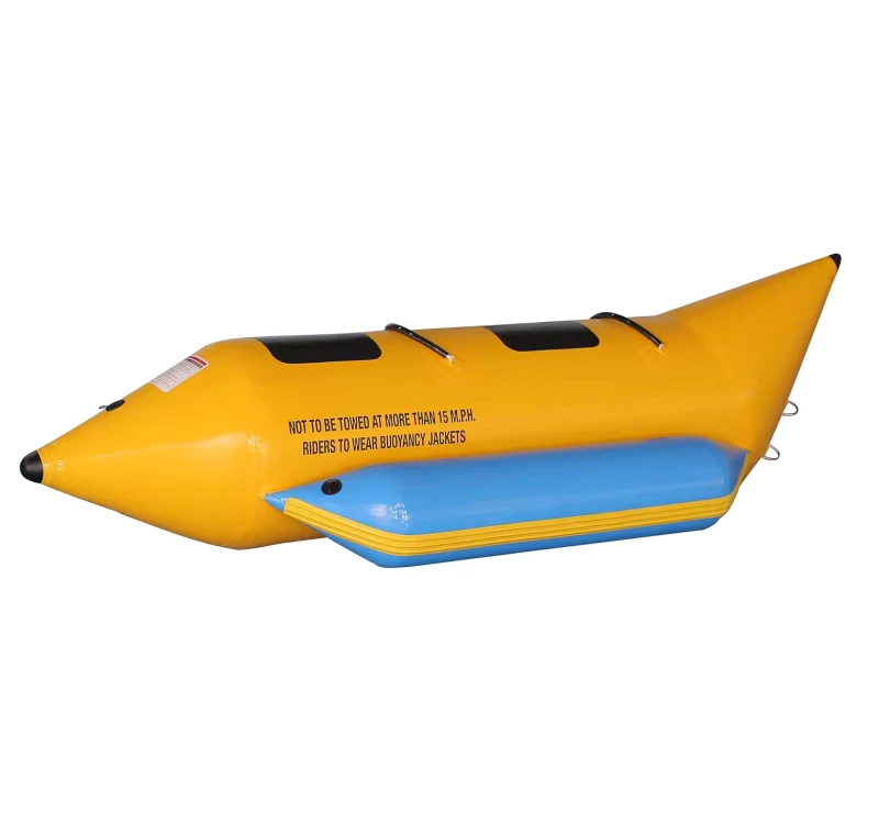 Gommone Gonfiabile a Forma di Banana in PVC 125,9*49,2*35,4 Pollici Tubo Trainabile per Due Persone