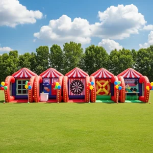 PVC Inflatable Basketball Hoop & Trampoline Combo Custom Size Outdoor Carnival Game for Parties