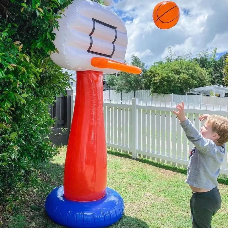 Jeu de jouets de basketball gonflables en PVC pour enfants, sport en intérieur et extérieur