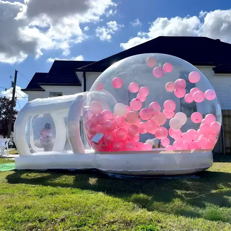 PVC Opblaasbaar Bubble House met Bouncer, Bubble Tent met Tunnel, Feest Kinderen Ballon Bubble House