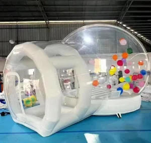 PVC Inflatable Bubble House with Jumping Platform Inflatable Transparent Balloons Dome Tent Air Mattress for Kids