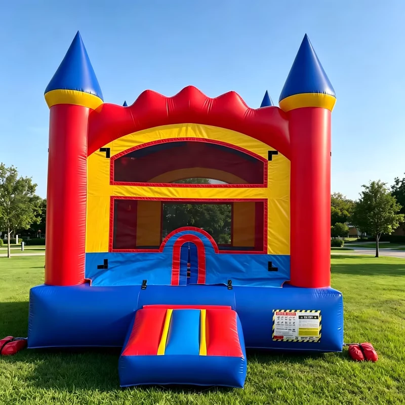 PVC Inflatable Castle Bouncer Bounce House with Protective Netting Wall for Outdoor Carnival Event Rental Shops