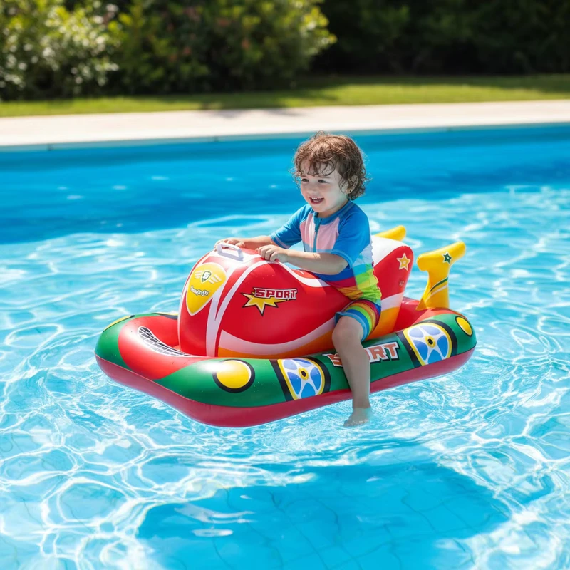 PVC aufblasbarer Kinder-Schwimmring Spielzeug Schwimmring Sommer Motorboot aufblasbarer Baby-Schwimmplatz Float