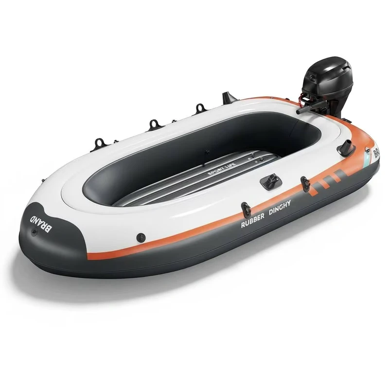 Dinghy Inflável em PVC 230cm com Piso de Ponto de Ar e Montagem para Motor de Popa OEM