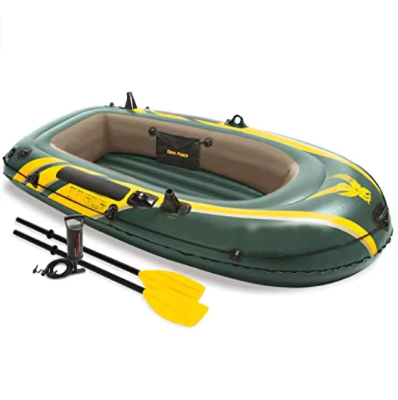 Bote Inflable de PVC, Barco de Pesca Plegable, Resistente al Desgaste, para 5 Personas