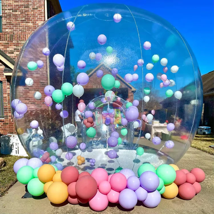 PVC Inflatable Dome Balloon Outdoor Party Ideas Clear House Model Kids Pop up Bubble Tent Digital Printing Blower Sea