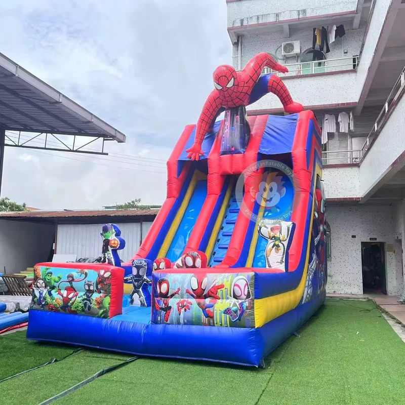 Scivolo Gonfiabile in PVC per Casa Gonfiabile all'Aperto con Scivolo per Gioco Interno per Bambini