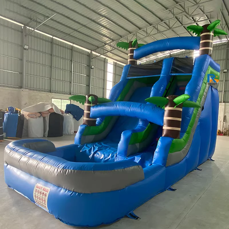 PVC aufblasbare Rutsche, Outdoor-Schloss-Kombination mit einfacher Einrichtung für Partys, aufblasbares Hüpfburg-Rutschen