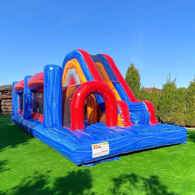 Maison Gonflable Durable en PVC avec Toboggan, Utilisation en Extérieur pour Enfants dans un Parc de Trampolines