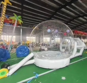 PVC Inflatable Eco Friendly Bubble House with Jumping Platform Transparent Balloons 3m Diameter Dome Tent Air Mattress for Kids