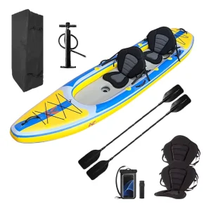 PVC Inflatable Fishing Kayaks 2 Person Inflated Rowing Boats