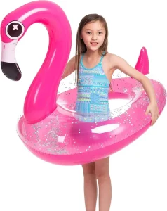 PVC Inflatable Flamingo Swan Pool Float for Water Sports Convenient Swimming Ring Tube Inflatable Swimming Tube