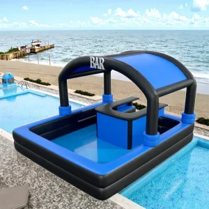 Bar inflable flotante de PVC para adultos, uso en el jardín, certificado CE, costuras dobles, garantía de 3 años