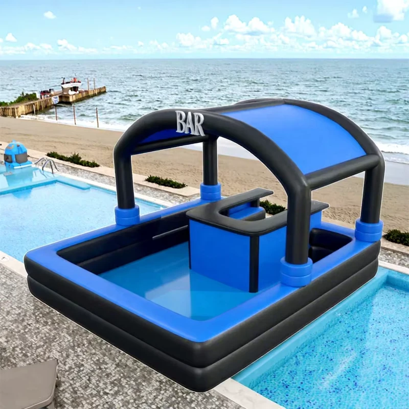 PVC Inflatable Floating Pool Bar for Adults Backyard Use CE Certified Double Stitched 3 Year Warranty