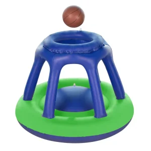 Aro de Basquetebol Inflável de PVC Dobrável 120cm Flutuante para Piscina e Jogos Aquáticos - Modelo FTY5425K9