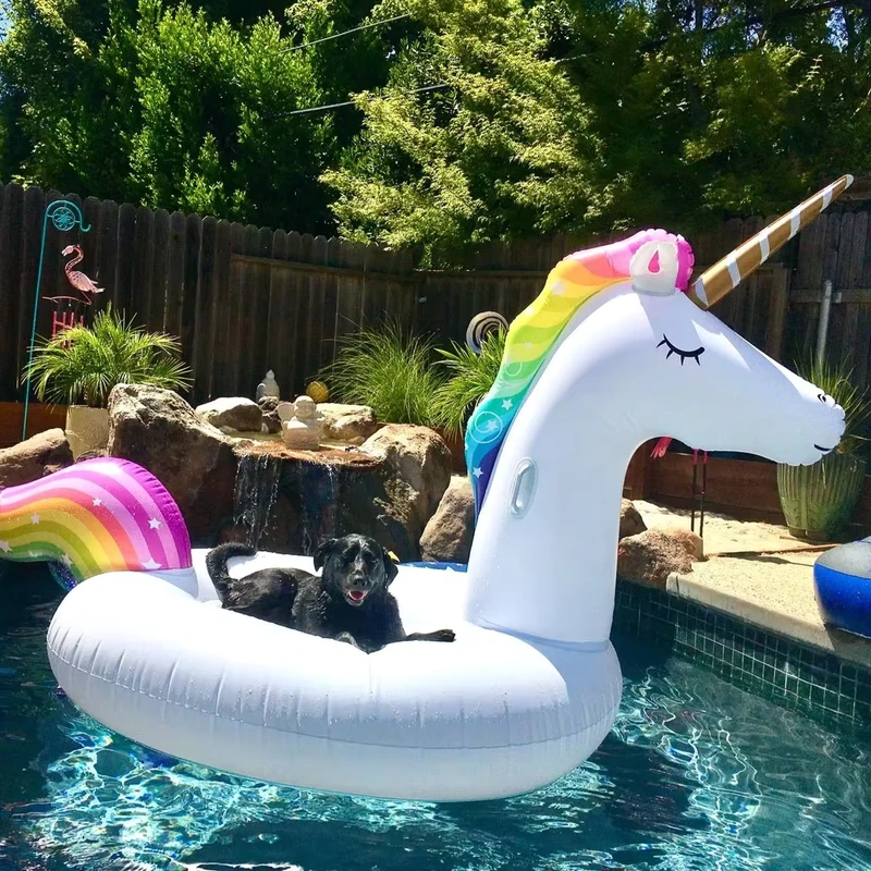 PVC Inflatable Folding Portable Swimming Float Ride-on Pool Toy