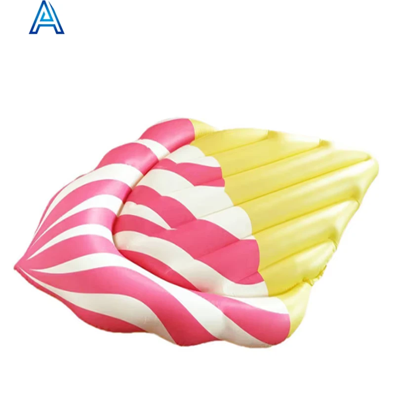 PVC aufblasbare Matratze in Form eines Eis mit Druckdesign