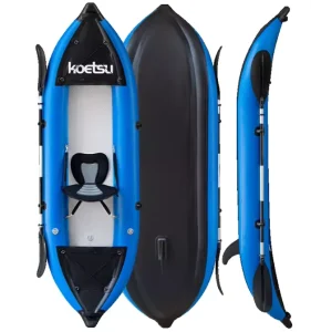 PVC Inflatable Kayak Single Double Person Touring Canoe Durable Outdoor Water Surfing Row Boat Aqua Sports Leisure