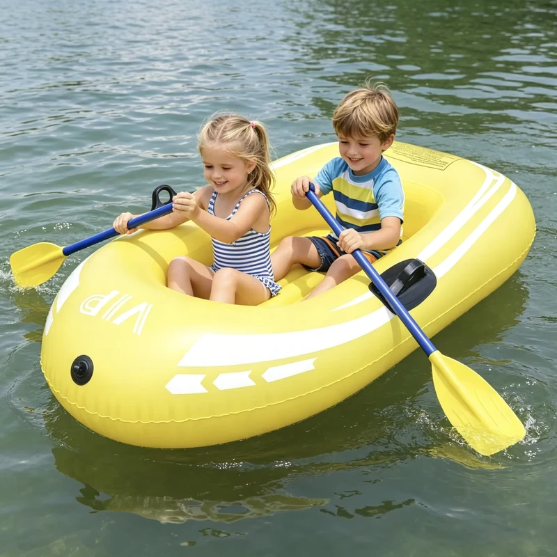 PVC aufblasbares Kajak Einzel-/Doppelsitz Kinderboot Sommer Outdoor Wasserunterhaltung Kanu für See- und Meeresnutzung