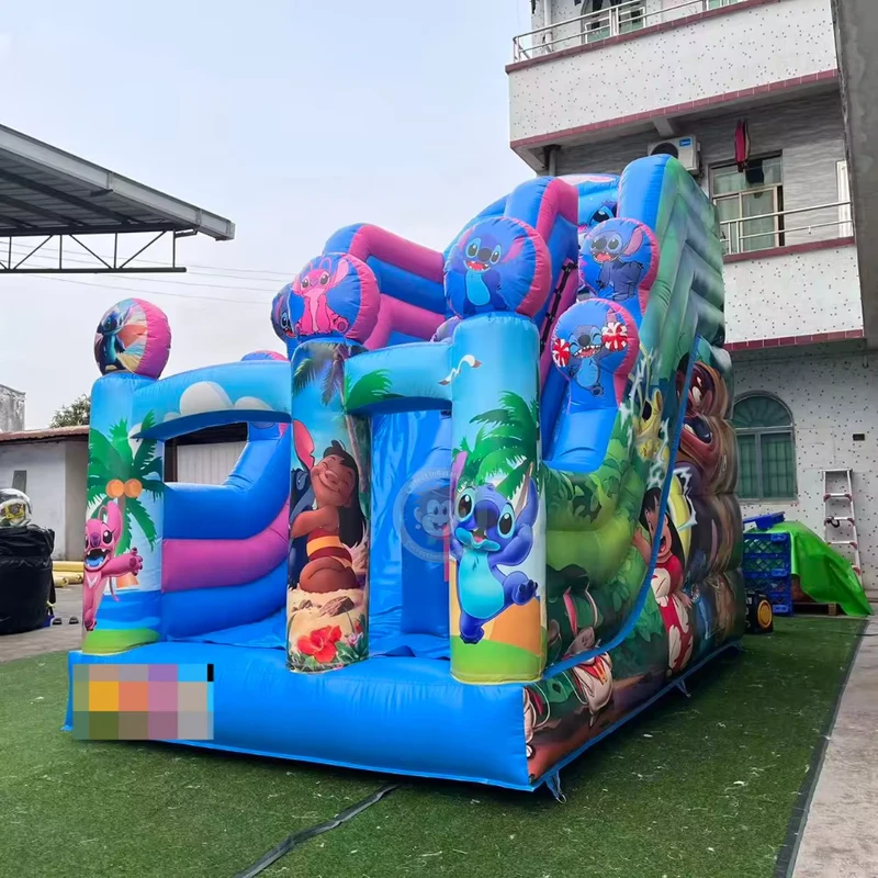 PVC Aufblasbare Spielplatzrutsche mit Cartoon-Spielzeug Aufblasbare Trockerrutsche