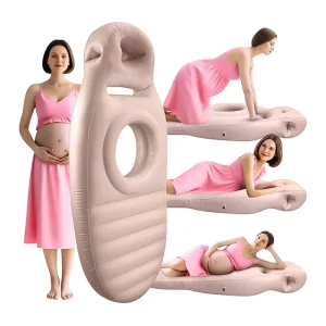 Flotador de Piscina Inflable de PVC para Mujeres Embarazadas, para Aliviar el Dolor Abdominal, 75 cm X 165 cm, Forma Ovalada, Almohada de Embarazo