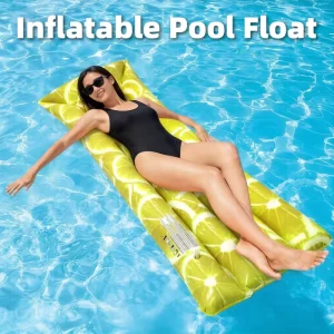 पीवीसी inflatable पूल फ्लोट मैट वाटर फ्लोटिंग बेड पूर्ण-रंग प्रिंट के साथ तैराकी पूल राफ्ट लाउंजर गर्मियों के लिए
