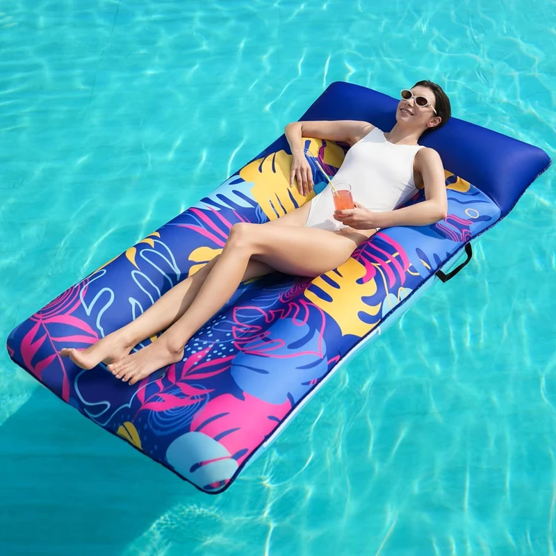 Flotteurs de piscine gonflables en PVC, matelas de couverture, repose-tête pour adultes, sports nautiques à la plage ou au lac
