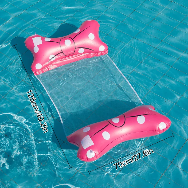 Gonfiabile in PVC per Piscina, Raft Rosa Blu, Lettini per Piscina per Adulti e Bambini