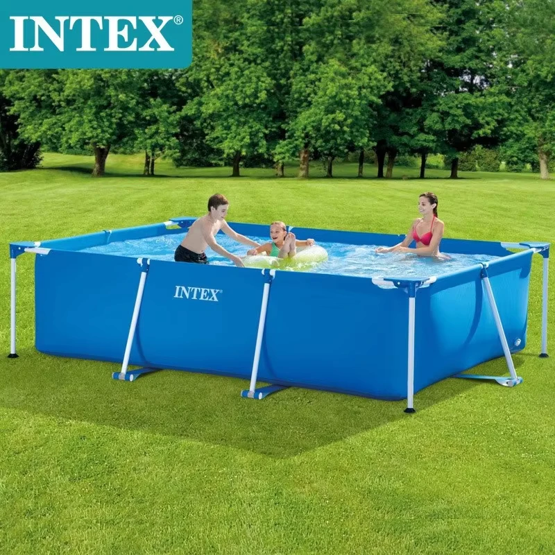 Piscina Retangular Inflável em PVC para Crianças, Lago de Peixes