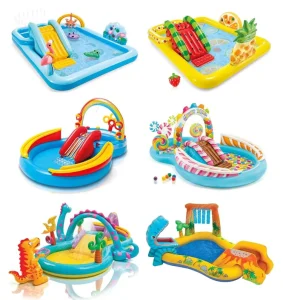 PVC Inflatable Swimming Pool with Slide for Kids Easy Install