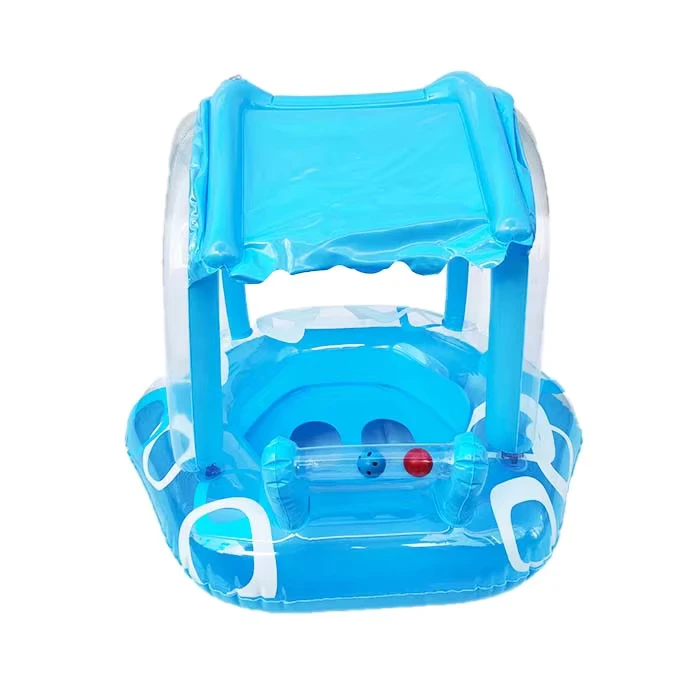 Anello Gonfiabile in PVC con Tenda per Bambini per Giochi d'Acqua all'Aperto