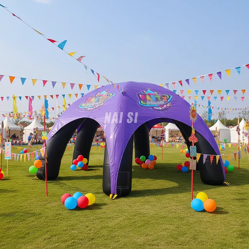 Tenda Inflatable PVC Kustom, Tenda Spider Inflatable Portabel, Kanopi Inflatable untuk Acara Pesta Luar Ruangan, Festival, Pameran