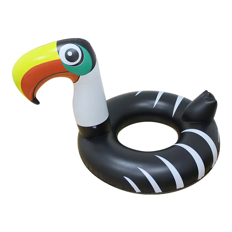 Flotador de anillo de natación inflable de tucán de PVC para mujeres, verano, al aire libre, juego y natación en la piscina