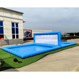 PVC Inflatable Volleyball Court Outdoor Adults Kids Backyard Beach Sport Games Float Water Inflatable Volleyball Net Pool Field