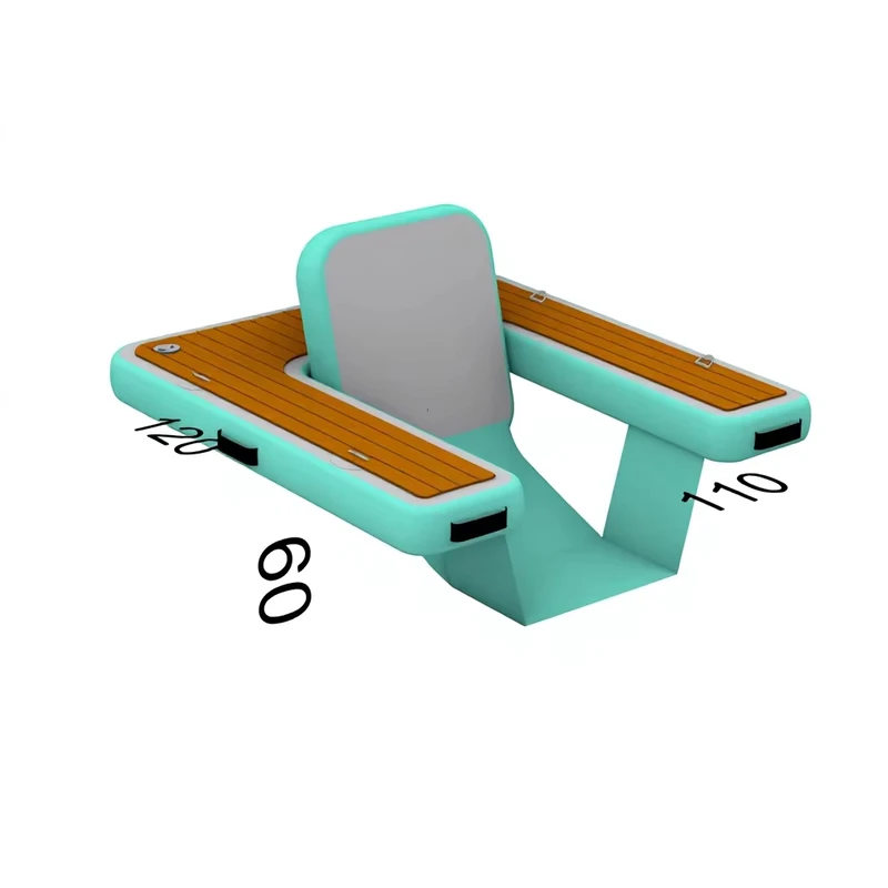 Cuscino Galleggiante Gonfiabile in PVC con Cuciture a Goccia d'Acqua Sedia Gonfiabile Lounge Chair SUP per Esterni