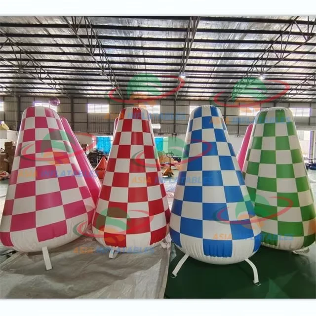 Cọc Đánh Dấu Nước Inflatable PVC Hình Trụ, Thiết Bị Nước Inflatable, Đánh Dấu Cuộc Sống Hồ Bơi