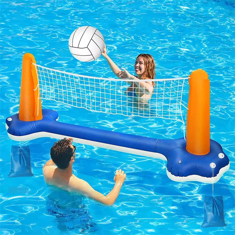 PVC Inflatable Water Volleyball Basketball Set Interactive Floating Pool Game Toy Summer Party