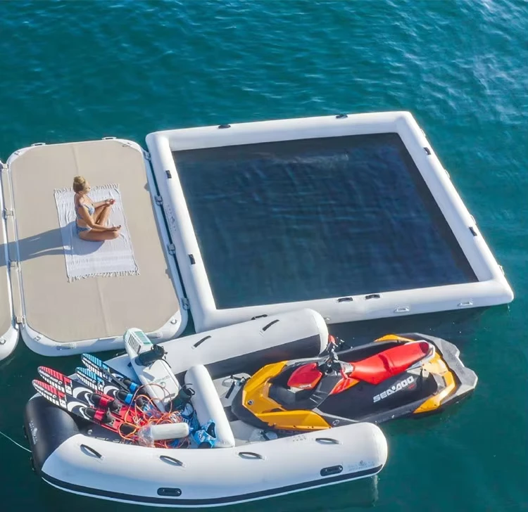 PVC Aufblasbare Yachtplattform mit Meerwasser-Pool Drop Stitch Material Bester Anbieter