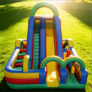 PVC Kids Inflatable Obstacle Course Combo Commercial Bounce House Slide Inflatable Jumping Castle Inflatable Castle