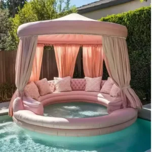 PVC Large Blow Up Lounge Inflatable Sofa Swimming Pool for Summer Backyard Water Fun Adults Children Inflatable Bed Pool