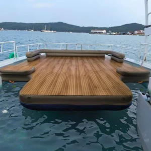 Dock flottant en PVC gonflable de grande taille et pont de bateau avec une capacité de 500 kg pour yacht et bateaux gonflables, taille personnalisable