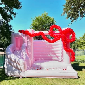 PVC Material Customized Outdoor Decoration for Wedding Inflatable Bounce House White Party Theme