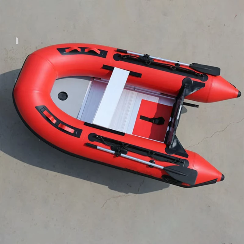 Bote Inflável de PVC com Base de Alumínio para Remo Barco de Velocidade ao Ar Livre Balsa