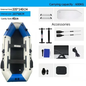 PVC Material With Part Blue Color 335*140cm Inflatable Boat With Samples Available From China Factory
