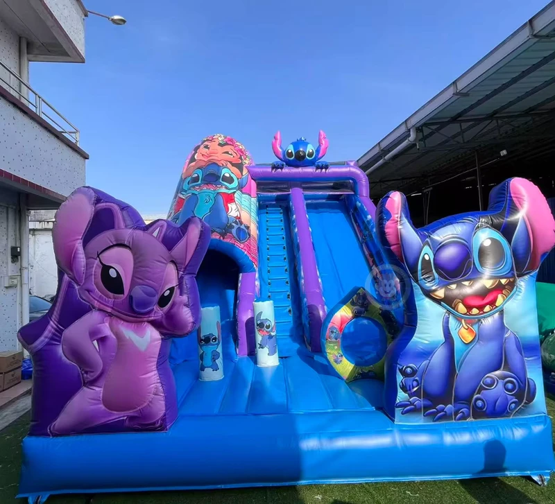 Resbaladizo Inflable Comercial para Niños, Combinación Húmeda y Seca de PVC