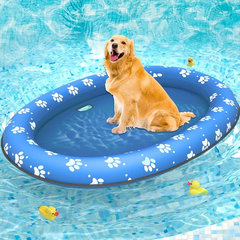 PVC Oxford Cloth Inflatable Floating Row Pet Water Mat Eco Friendly Lounger Pool Toy