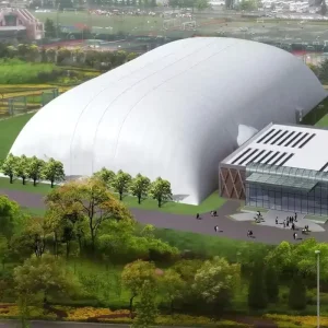 PVC PVDF Coated Fabric Waterproofing Sports Awnings Personalized Design Waterproof Membrane Structure