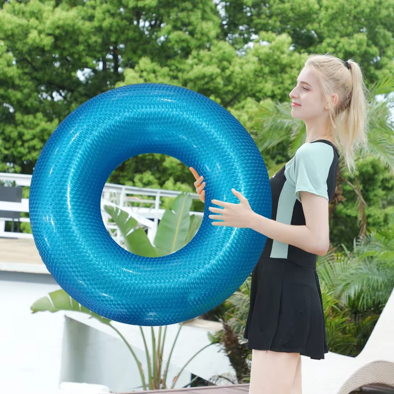 PVC Parels Zwemringen Kleurrijke Opblaasbare Zwemring LED Plastic Opblaasbare Zwemring voor Volwassenen
