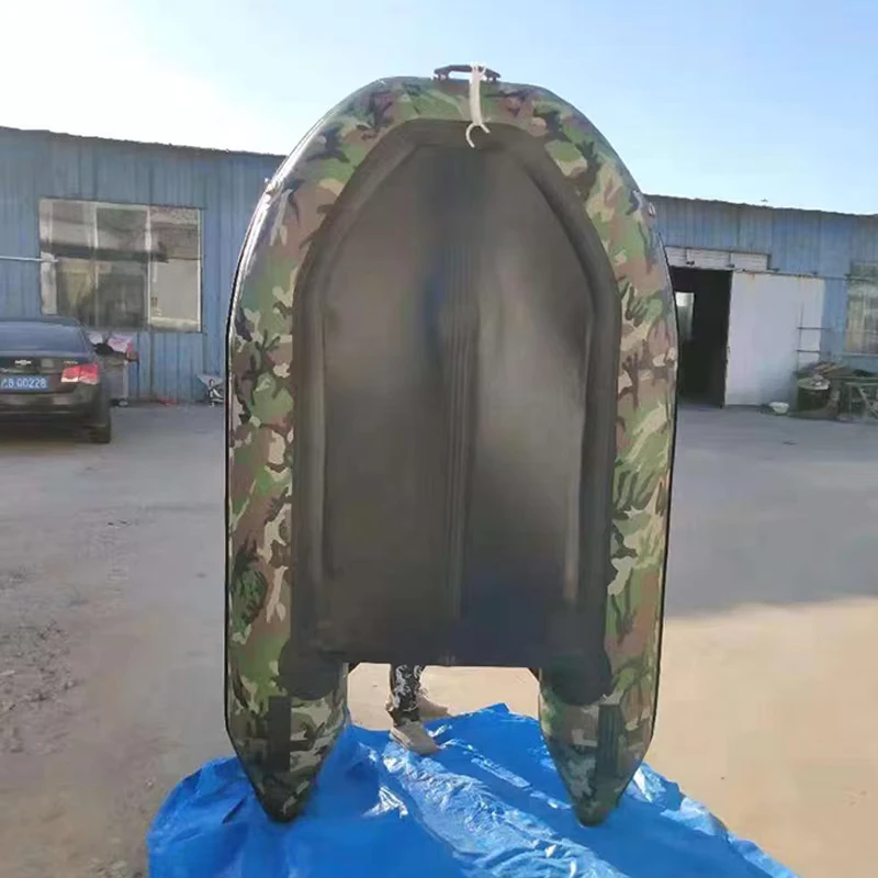 PVC Rubber Dinghy Thickened Hard Bottom Fishing Inflatable Cushion Boat Kayaking Sub Boat Assault Foldable Kayak Boat Speedboat