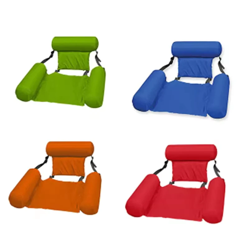 Hammock nước bơm hơi PVC mùa hè gập lại, đệm không khí hồ bơi